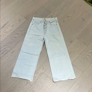 Citizens Of Humanity Faded Light Blue Wide-Leg Jeans